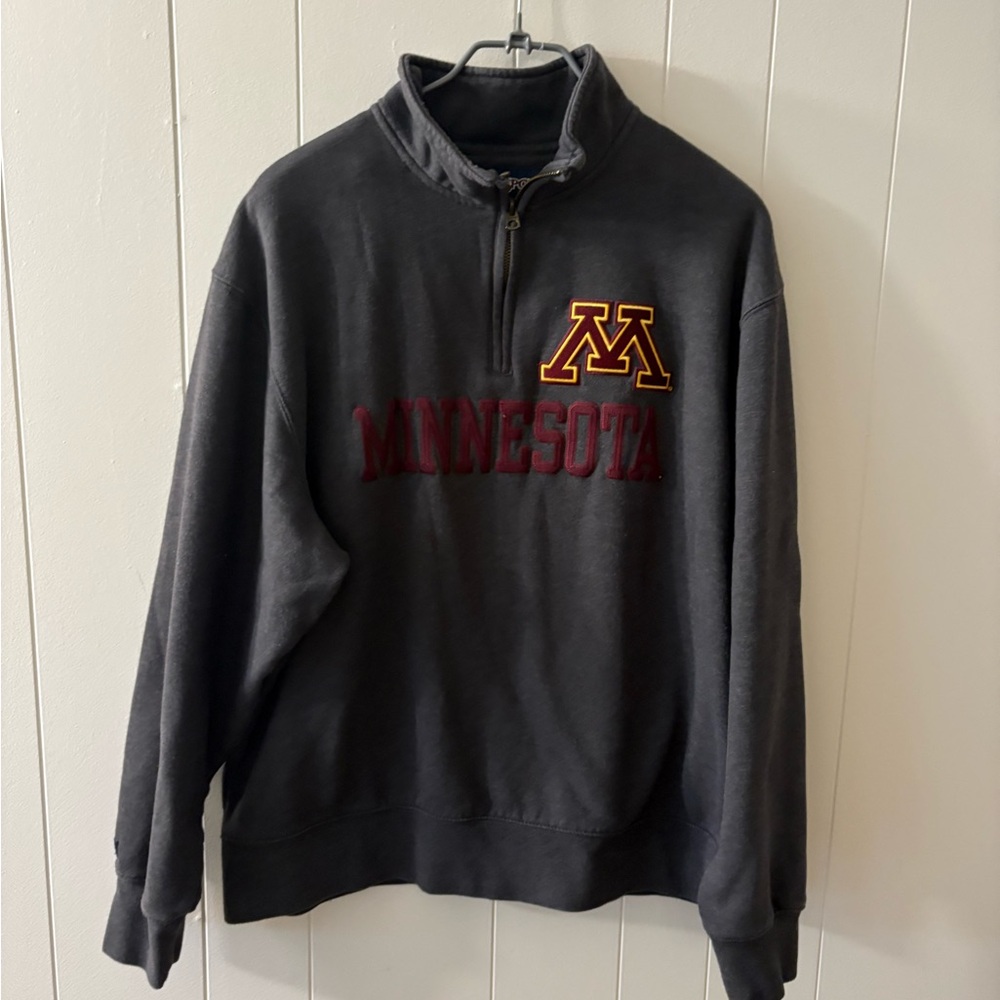 Jansport Gray Sweatshirt with Minnesota Logo Mens XL Pullover Warm U of M gopher